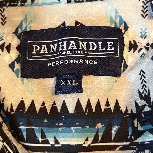 Panhandle Performance Aztec Print Western Short Sleeve Button Shirt Men’s Sz XXL - Picture 3 of 10
